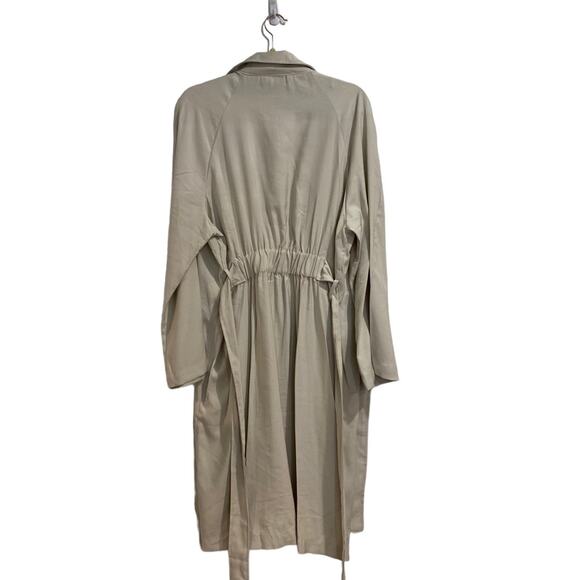 Fore Khaki Belted Lightweight Trench Coat Sz M - Picture 13 of 16